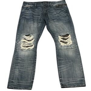 Cult of Individuality 40x34 Japanese Selvedge Greaser Straight Jeans